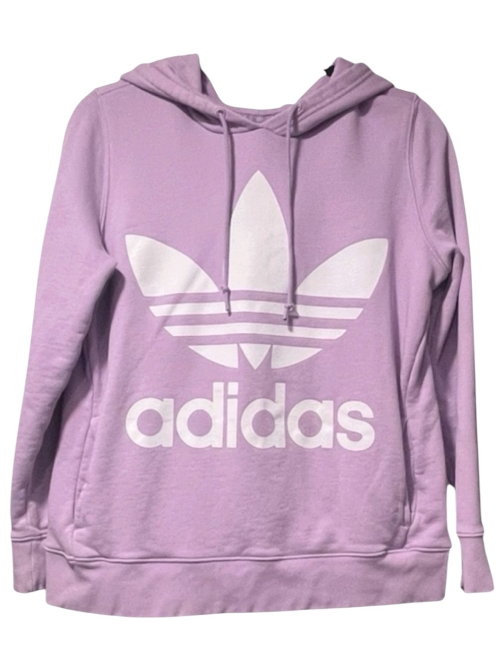 Adidas Originals Trefoil Hoodie Womens M Purple Pullover Sweatshirt